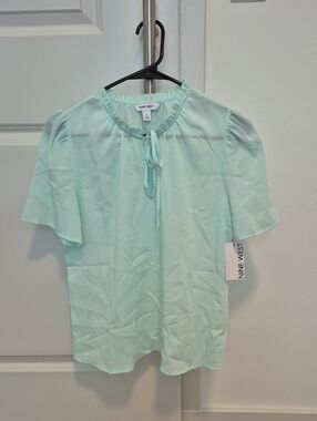 Nine West Front-tie Short-sleeve Top